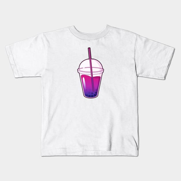 Bisexual Flag Bubble Tea Kids T-Shirt by leoleon